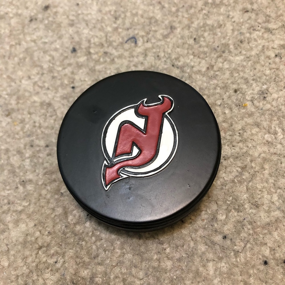 New Jersey Devils puck container